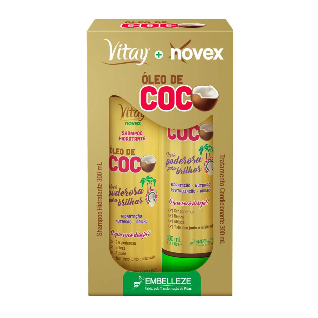 KIT HIDRATANTE SHAMPOO CONDICIONADOR COCO – NOVEX