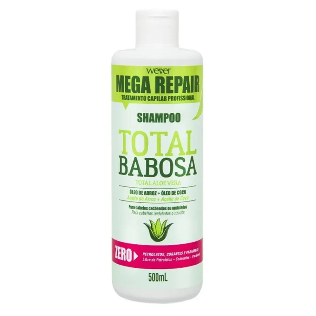 SHAMPOO TOTAL BABOSA MEGA REPAIR 500ML – WEVER COSMéTICOS