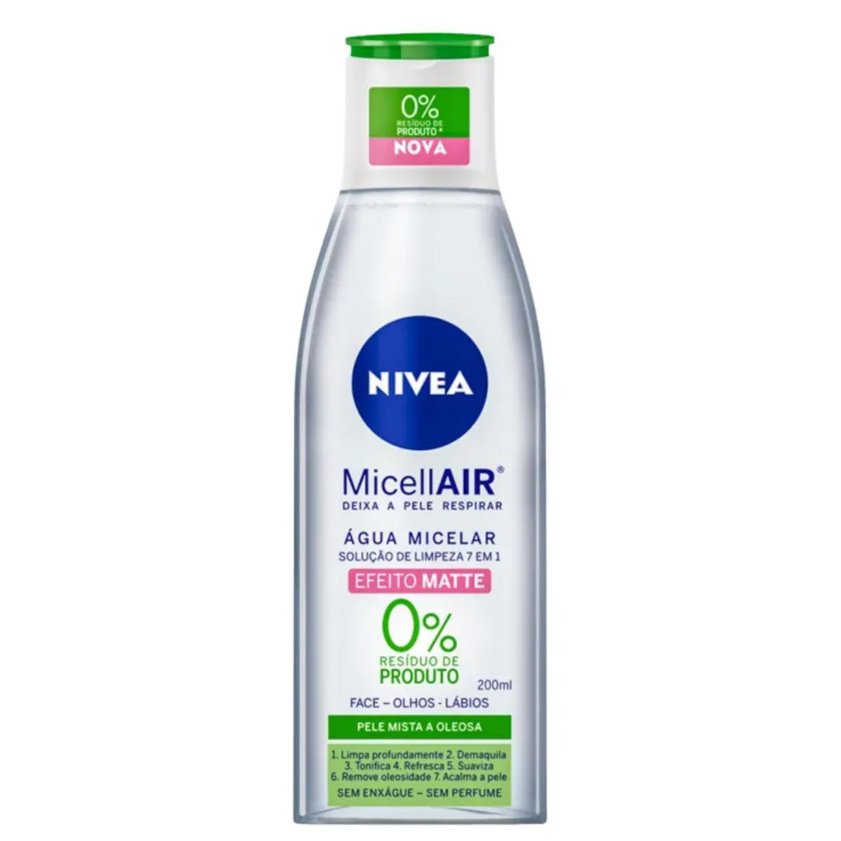 ÁGUA MICELAR EFEITO MATTE PELE MISTA A OLEOSA 200ML – NíVEA