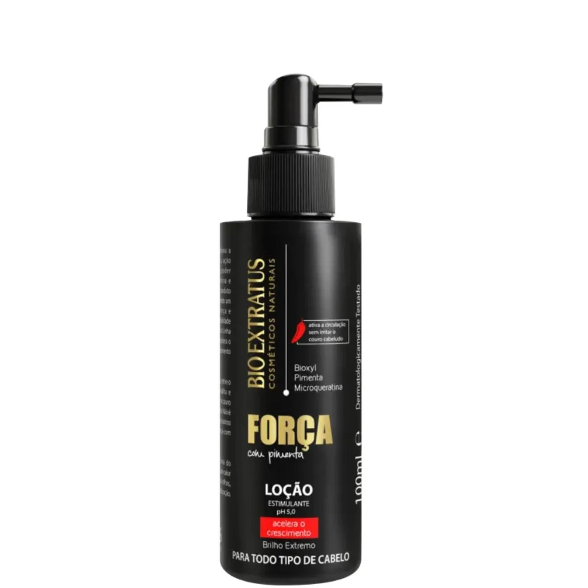 LOçãO CAPILAR FORçA COM PIMENTA 100ML - BIO EXTRATUS