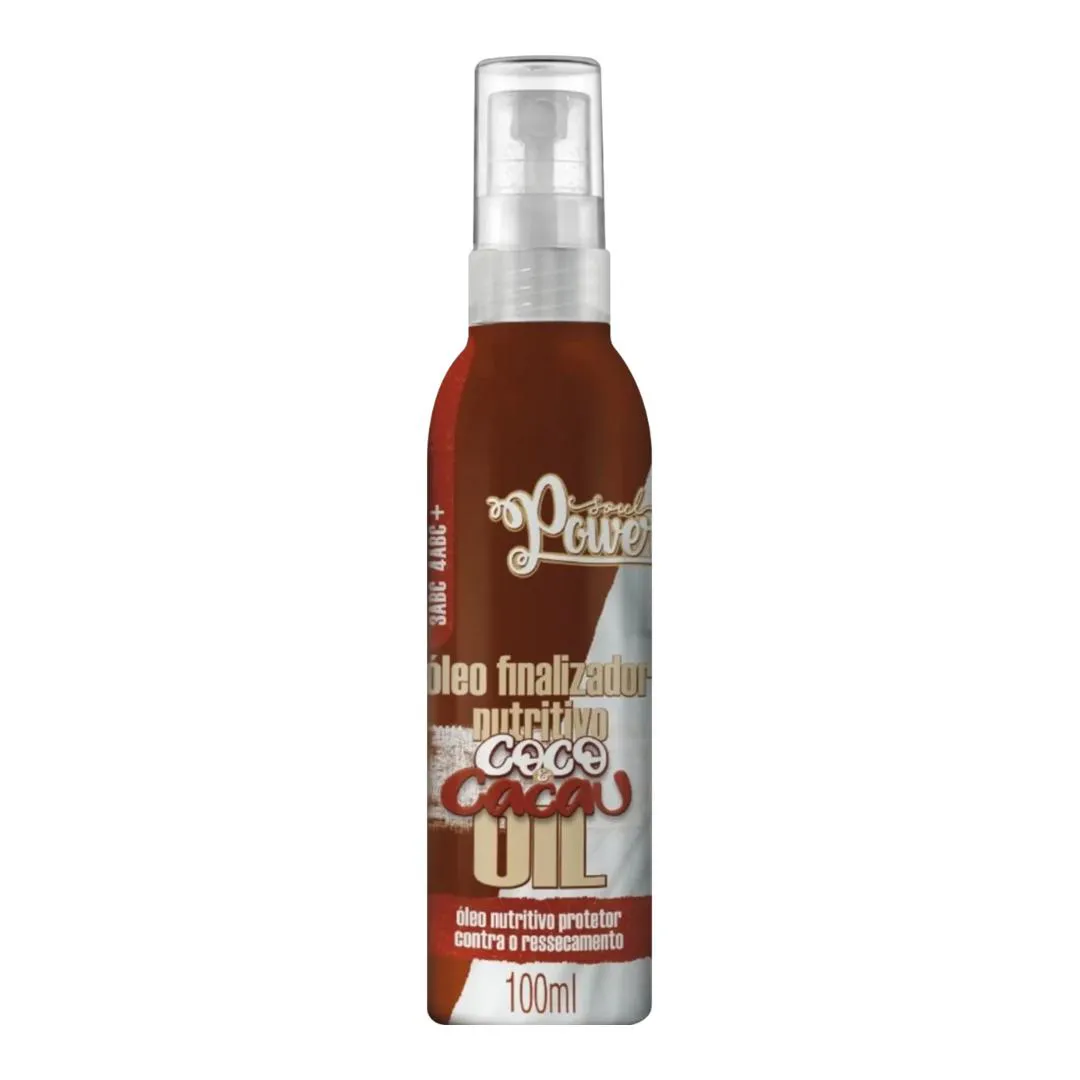 ÓLEO FINALIZADOR NUTRITIVO COCO CACAU 100ML – SOUL POWER