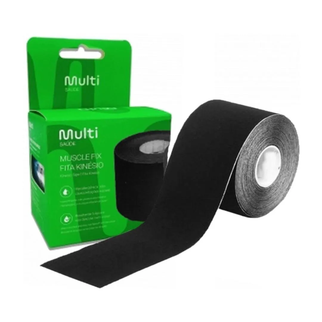 BANDAGEM KINESIO MULTILASER 5CM X 5MT PRETA HC040