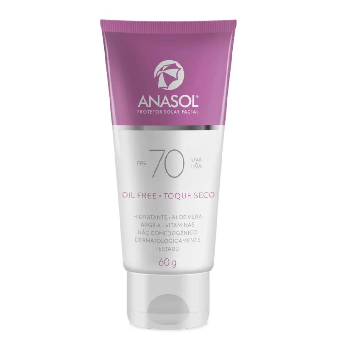 PROTETOR SOLAR FACIAL OIL FREE FPS70 60G – ANASOL