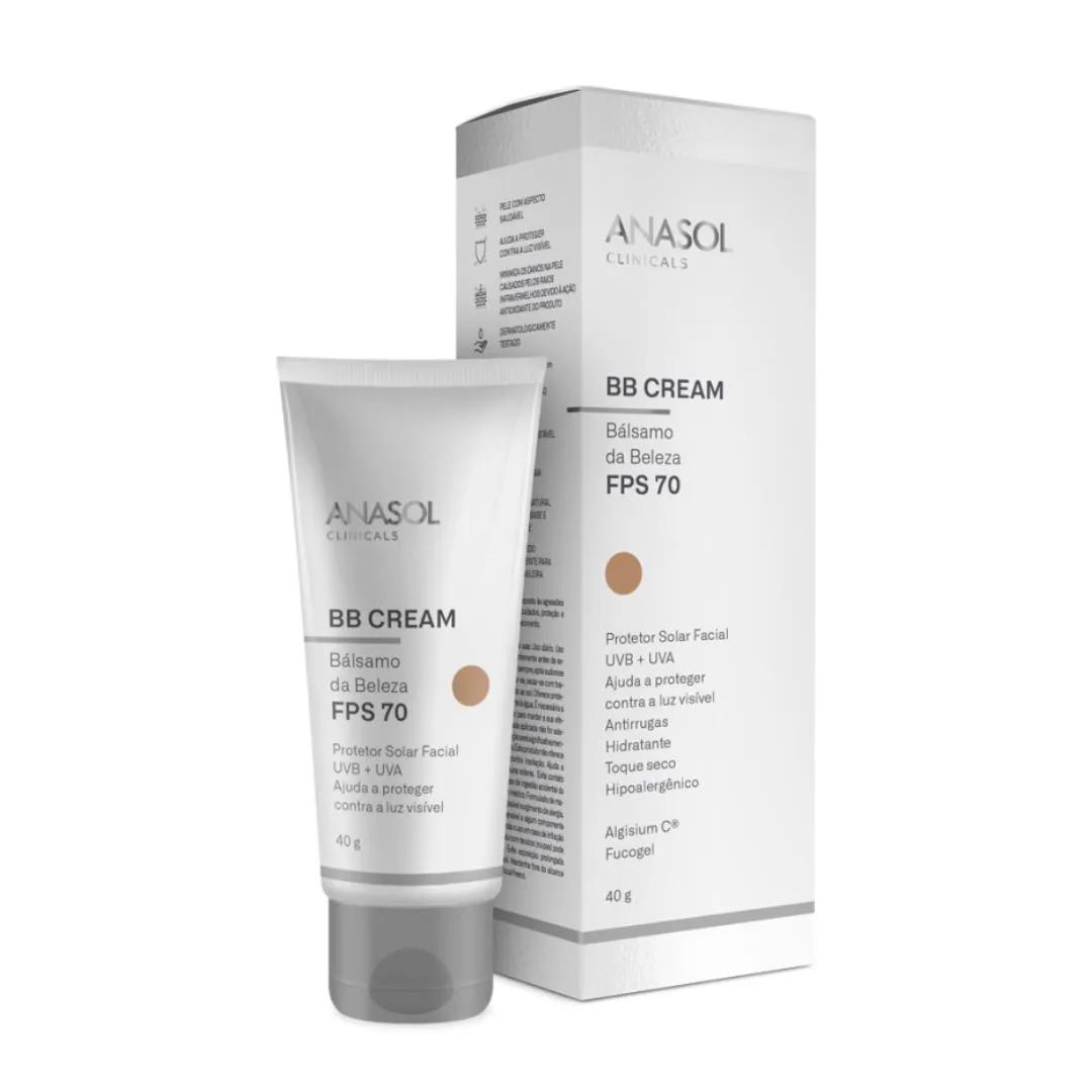 PROTETOR SOLAR BB CREAM FPS70 COM COR 40G – ANASOL
