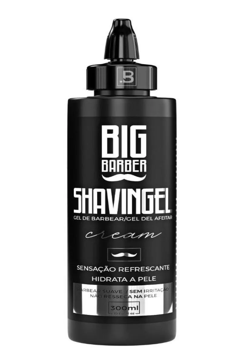 SHAVING GEL DE BARBEAR CREAM PROFISSIONAL 300ML - BIG BARBER