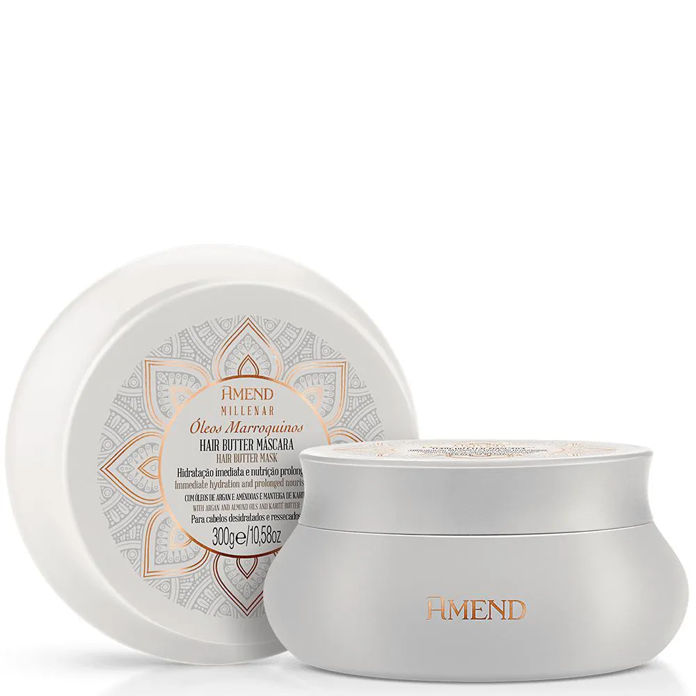 HAIR BUTTER MASCARA OLEOS MARROQUINOS AMEND 300G