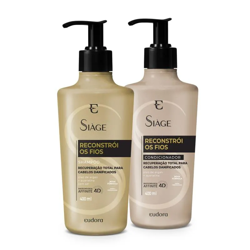 COMBO SIàGE RECONSTRóI OS FIOS: SHAMPOO 400ML + CONDICIONADOR 400ML