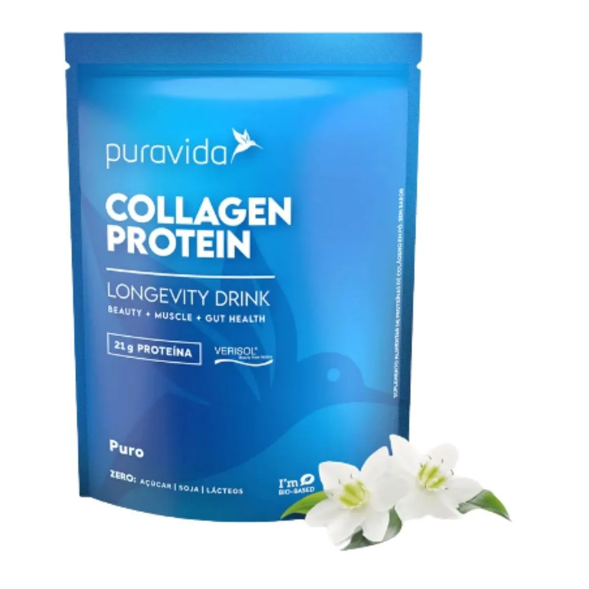 COLLAGEN PROTEIN PURAVIDA 450G COLáGENOPURO Sem Sabor