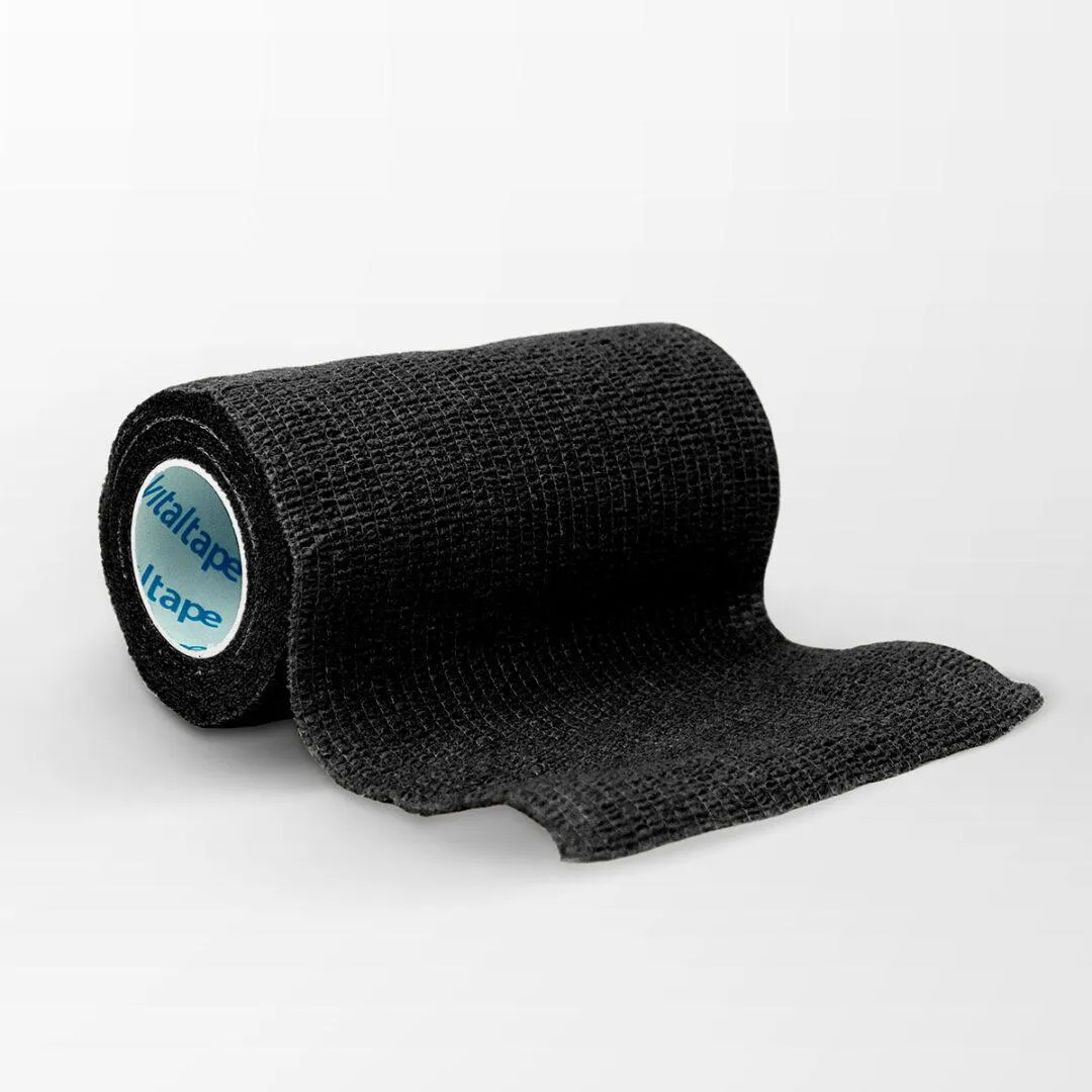 VITALTAPE COHESIVEBAN PREMIUM - FAIXA ELASTICA AUTO ADERENTE - 10CM X 4,5 M Preta