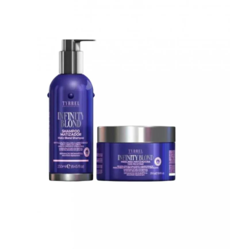 KIT SHAMPOO MATIZADOR E MASCARA INFINITY BLOND TYRREL 250ML