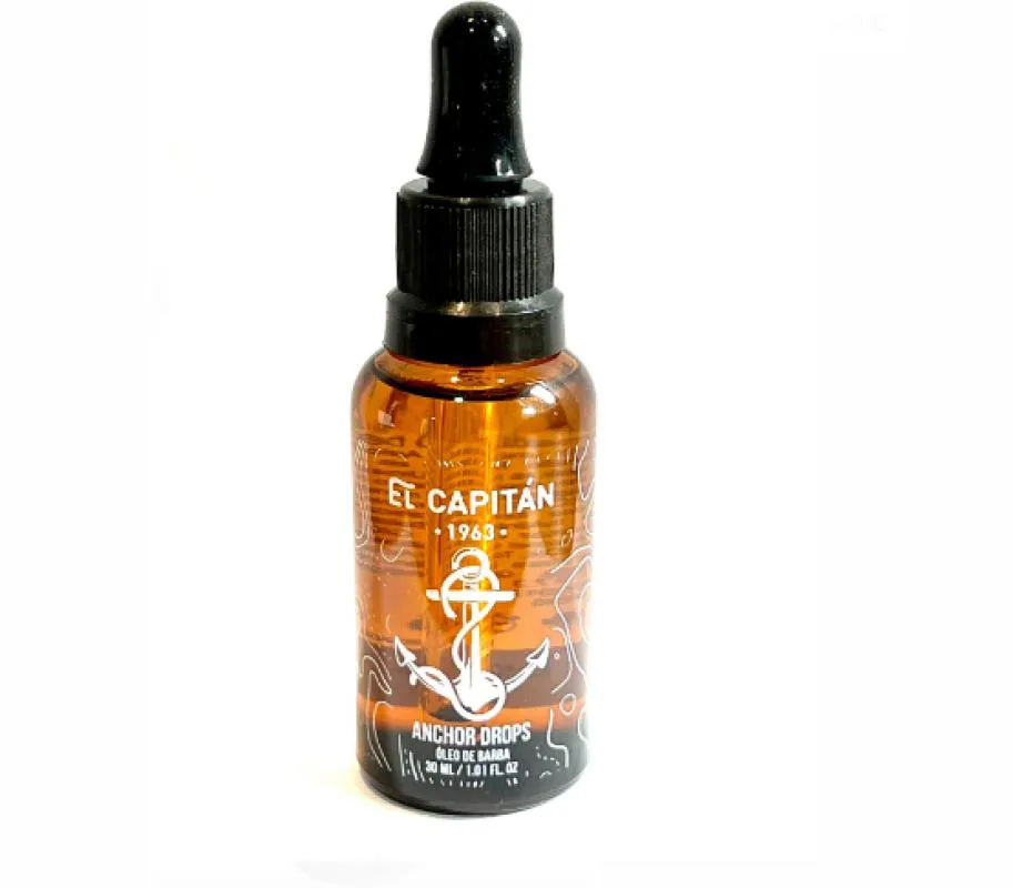 ÓLEO DE BARBA ANCHOR DROPS 30ML EL CAPITáN