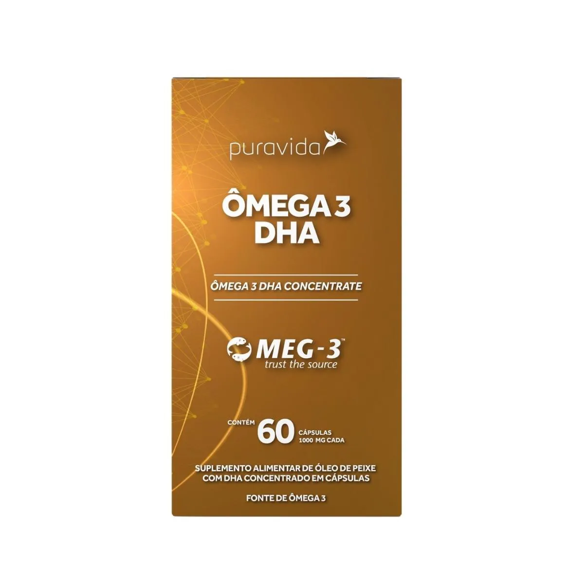 ÔMEGA 3 DHA PURAVIDA 1000MG 60 CáPSULAS