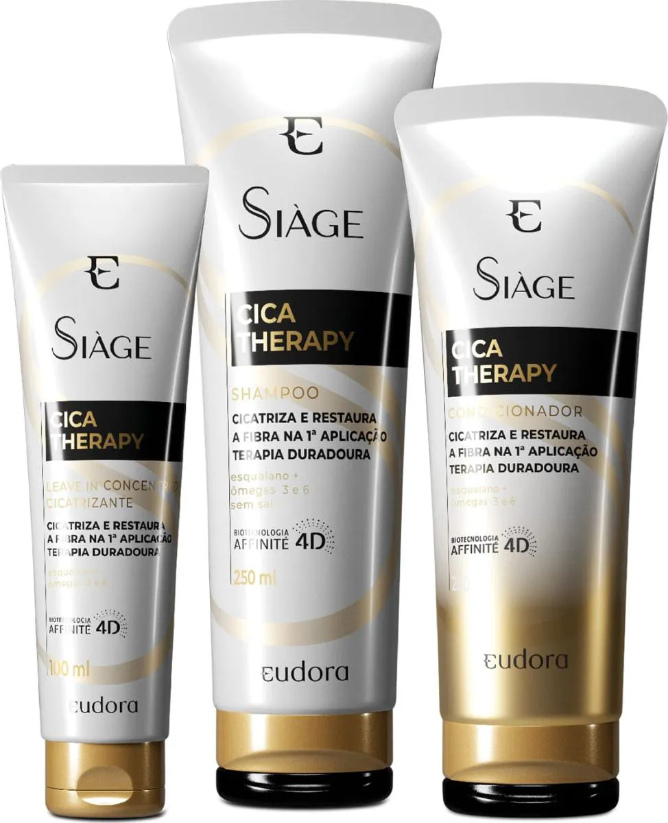 SIàGE EUDORA CICA-THERAPY: SHAMPOO + CONDICIONADOR + LEAVE-IN