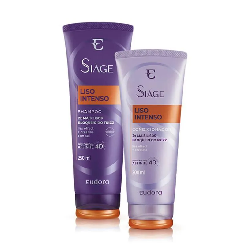 EUDORA SIAGE LISO INTENSO SHAMPOO + CONDICIONADOR