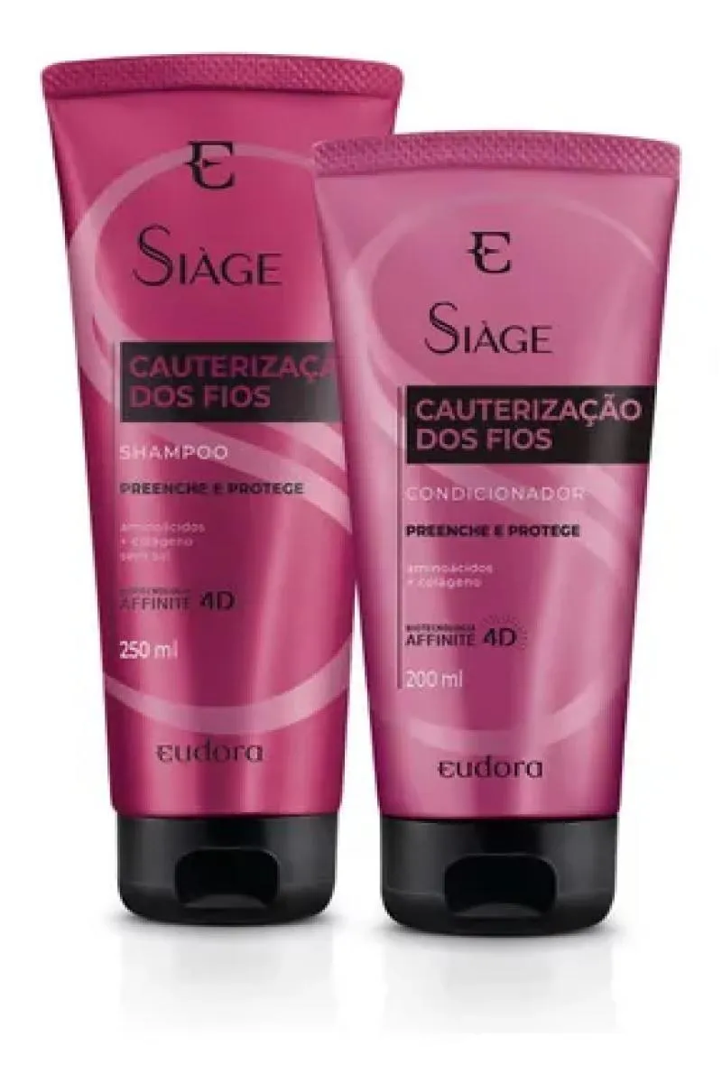 KIT EUDORA SIAGE CAUTERIZACAO DOS FIOS SHAMPOO + CONDICIONADOR