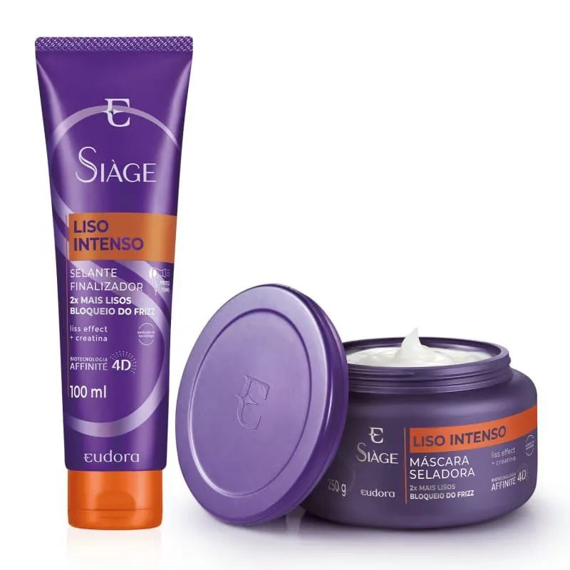 COMBO SIàGE LISO INTENSO: MáSCARA CAPILAR 250G + LEAVE-IN CAPILAR 100ML