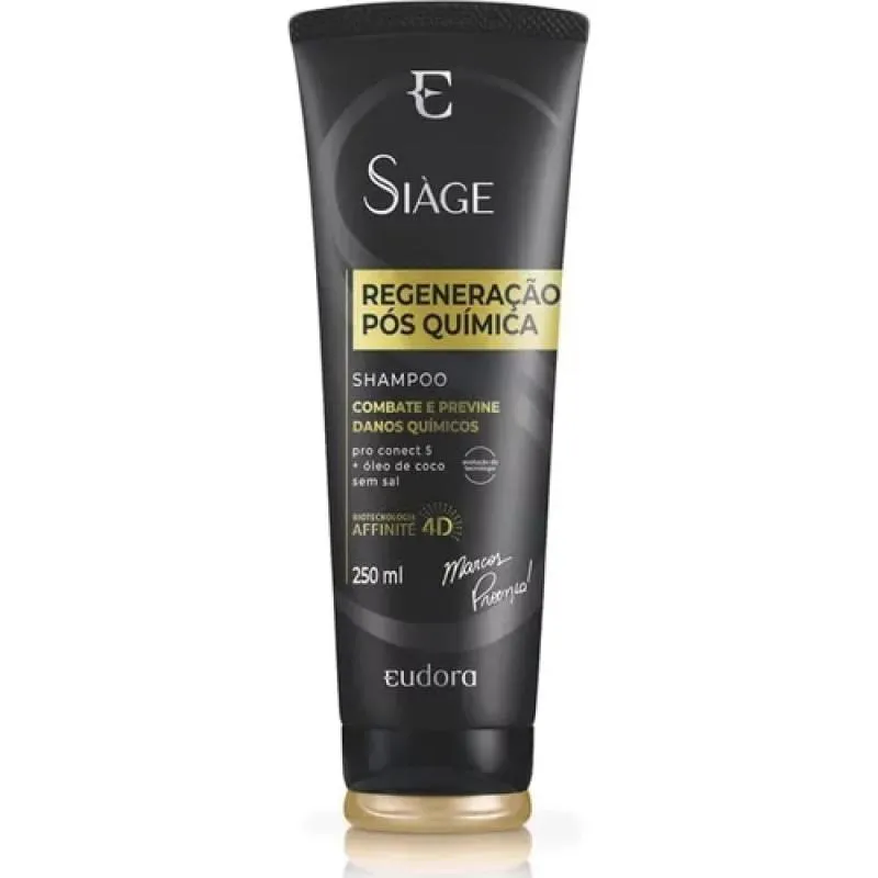 Shampoo Eudora Siàge Expert Regeneração Pós Química 250ml