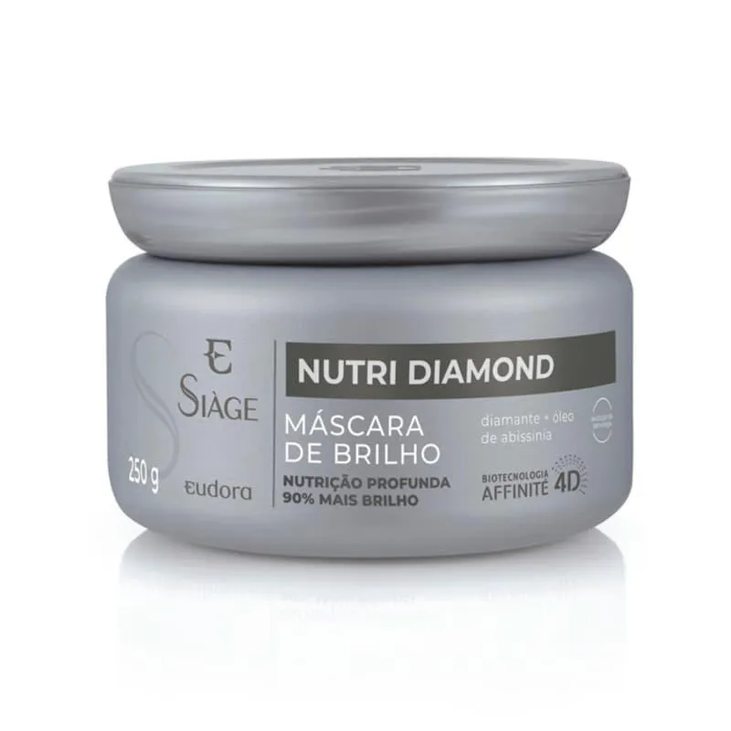 SIàGE NUTRI DIAMOND MáSCARA CAPILAR NUTRITIVA EUDORA 250G