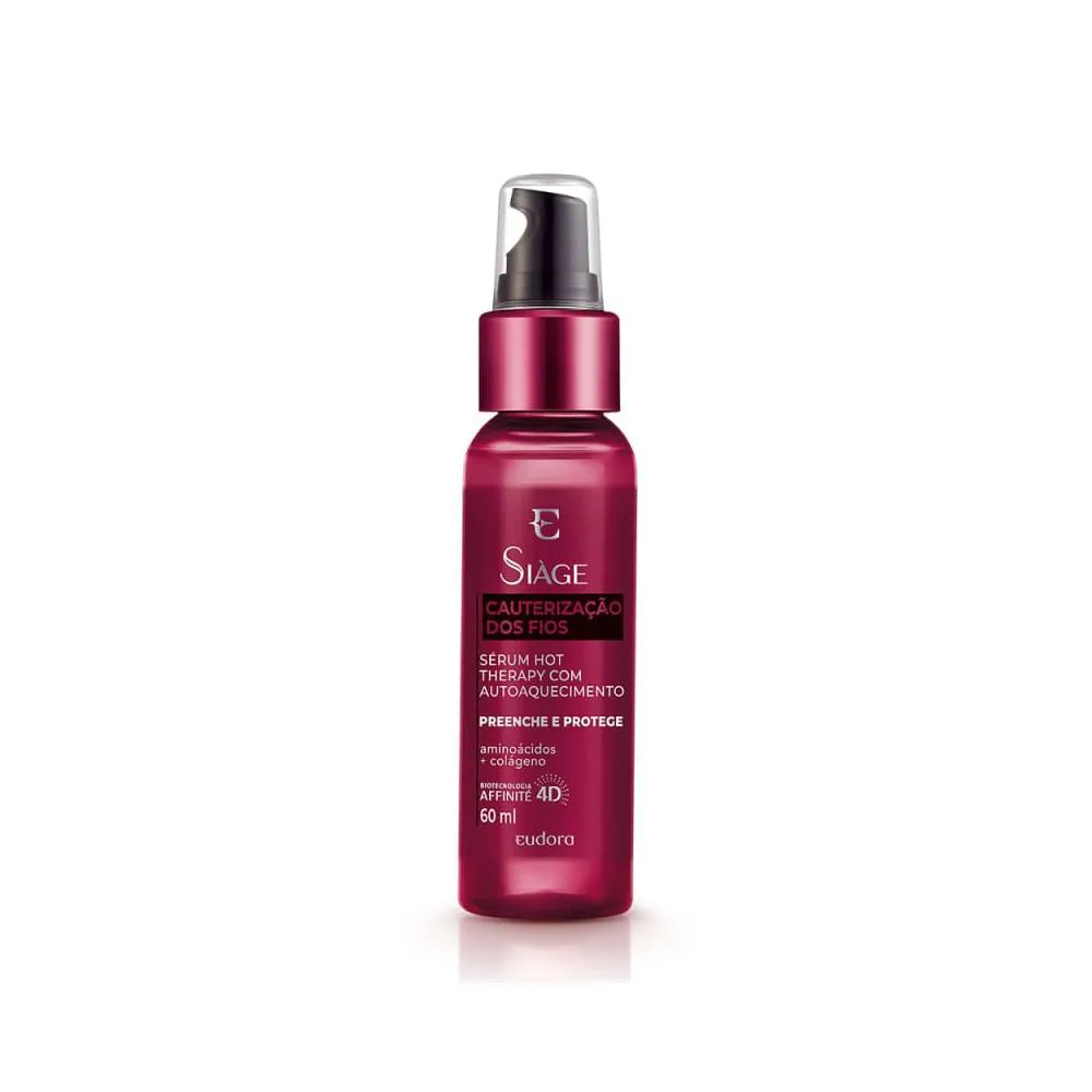 SéRUM CAPILAR SIàGE HOT THERAPY CAUTERIZAçãO DOS FIOS 60ML EUDORA