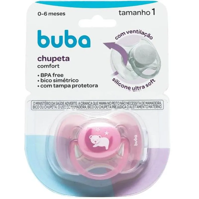 CHUPETA COMFORT TAM 1 0-6 MESES URSINHO BUBA Azul