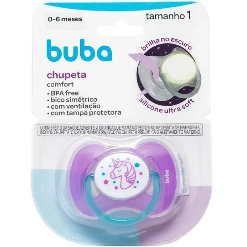 CHUPETA COMFORT NOTURNA TAM 1 0-6 MESES BUBA FOGUETE