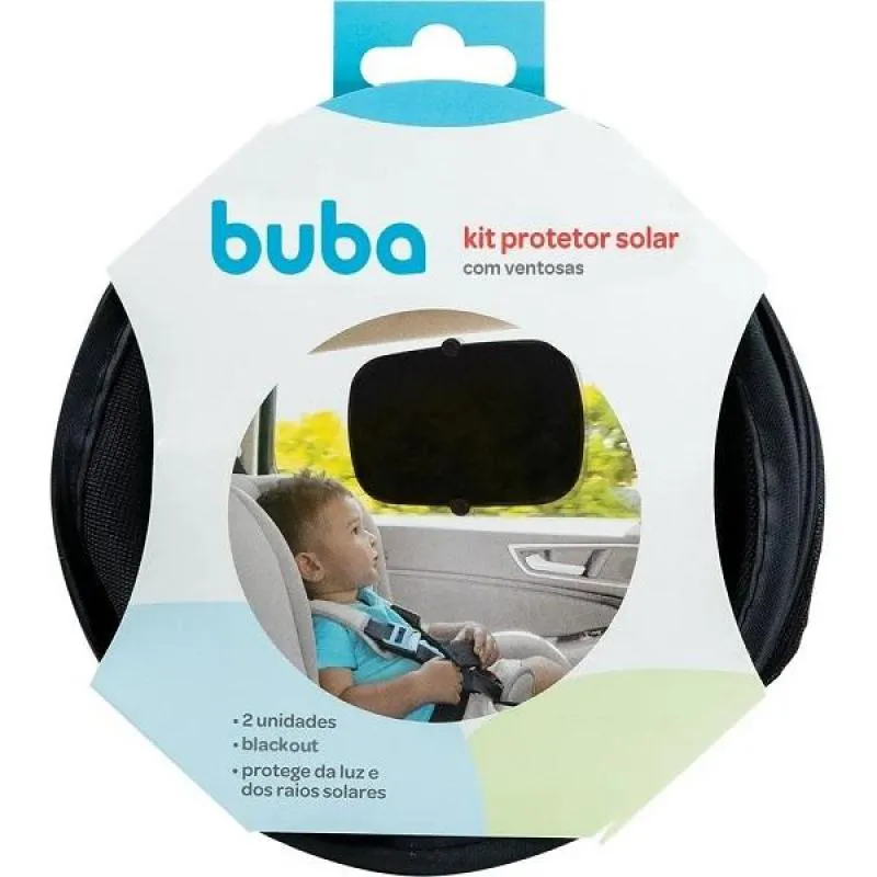 KIT C/ 2 PROTETOR SOLAR INFANTIL BLACKOUT CARRO VENTOSA BUBA