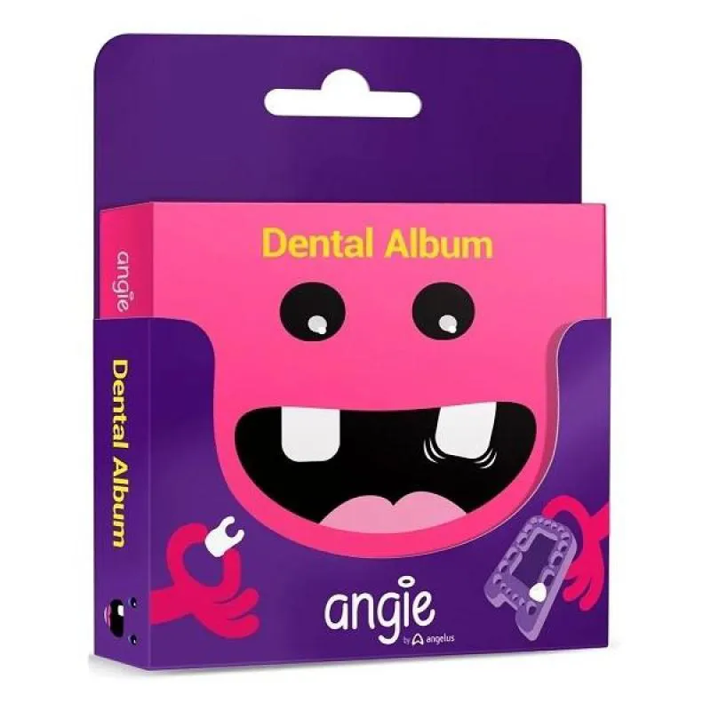 Porta Dentes Infantil Angie Album Dental Premium Rosa