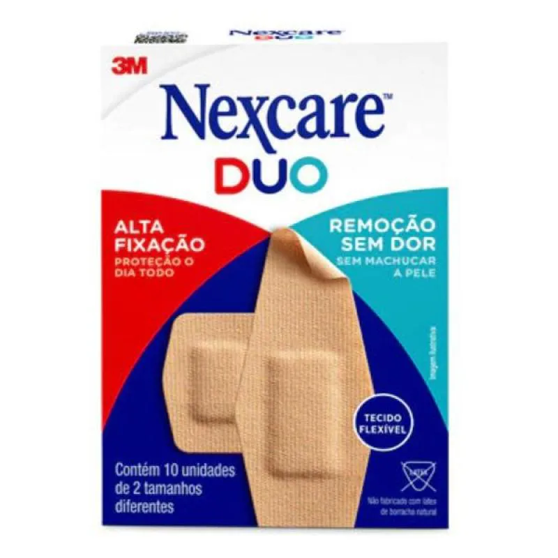 CURATIVO NEXCARE DUO TAMANHOS VARIADOS COM 10 UNIDADES 3M