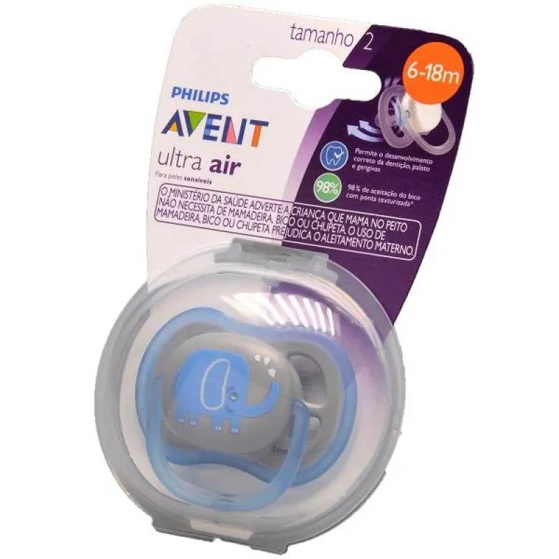 CHUPETA ULTRA AIR 6-18 ELEFANTE PHILIPS AVENT SCF086/78