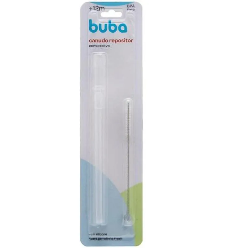 KIT CANUDO EM SILICONE E ESCOVA PARA GARRAFINHA FRESH BUBA