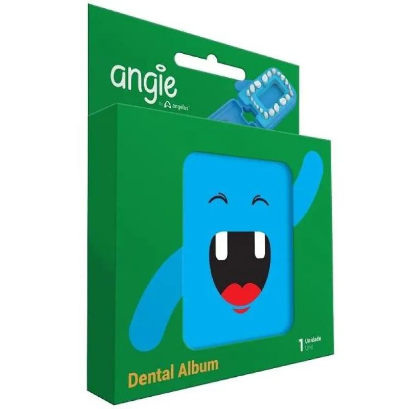 Porta Dentes Infantil Angie Album Dental Azul