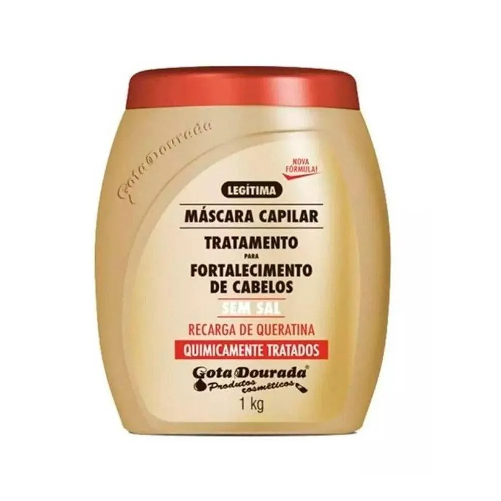 MáSCARA DE TRATAMENTO GOTA DOURADA QUIMICAMENTE TRATADO 1KG