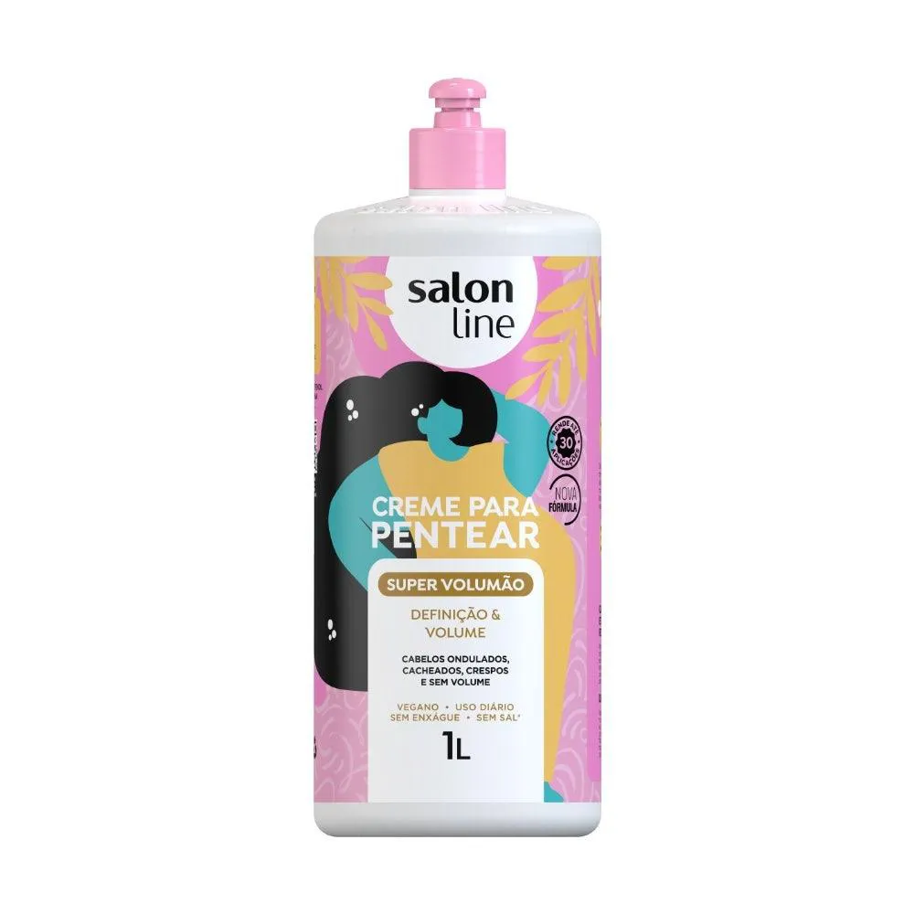 CREME PARA PENTEAR SALON LINE SUPER VOLUMãO 1L