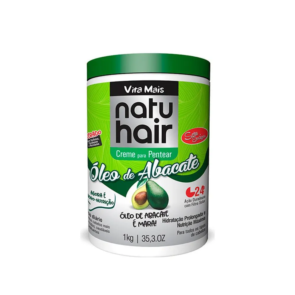 CREME PARA PENTEAR NATU HAIR ÓLEO DE ABACATE 1KG