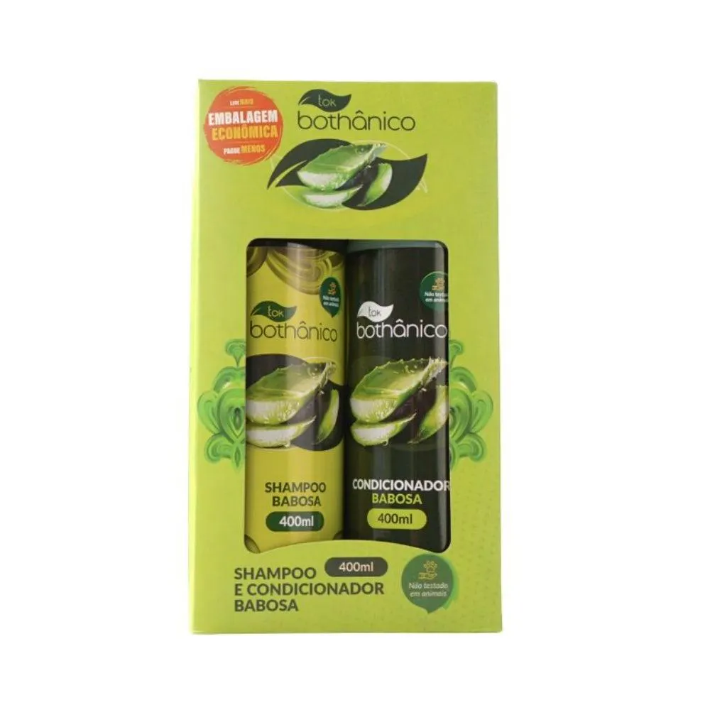 KIT SHAMPOO + CONDICIONADOR TOK BOTHâNICO BABOSA 400ML