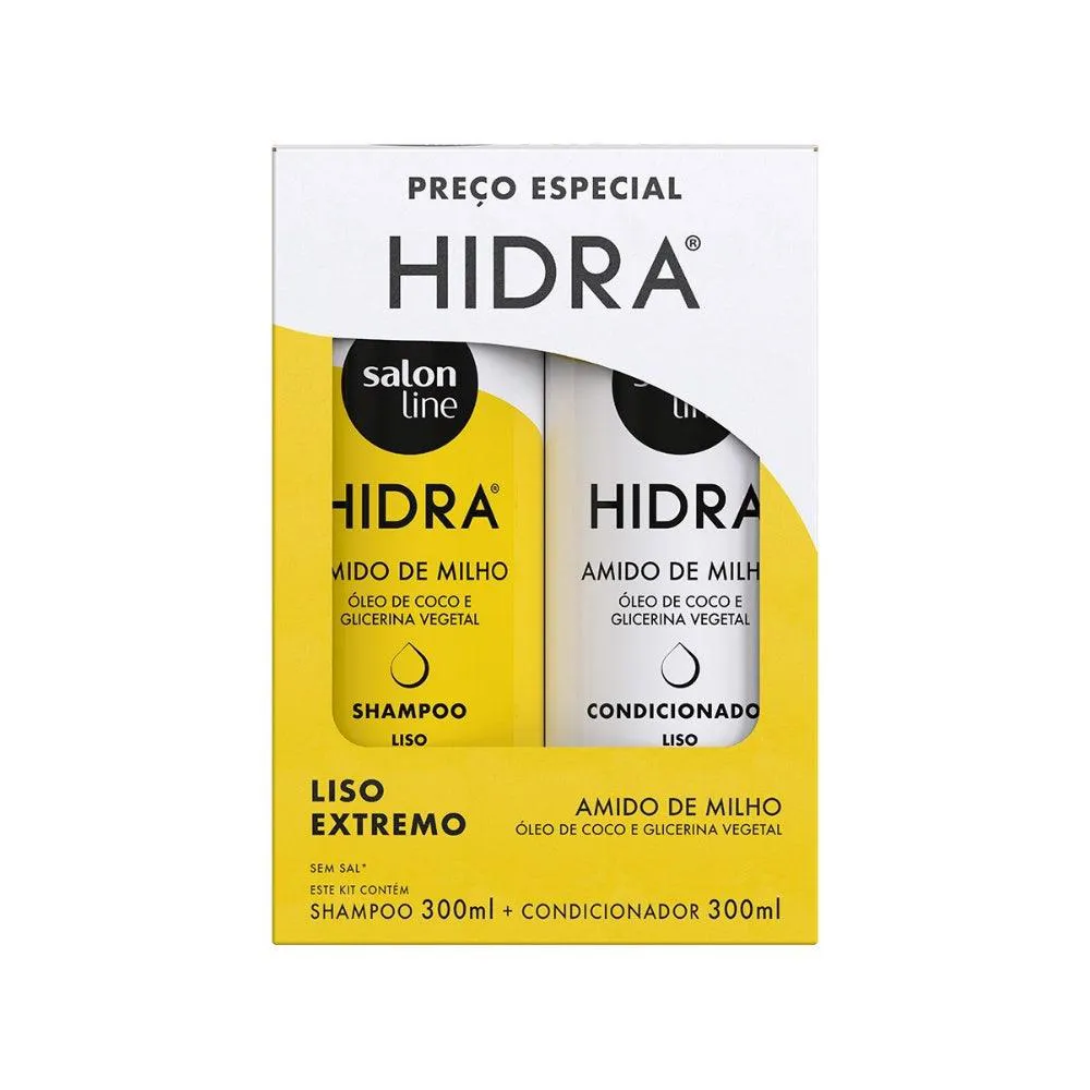 KIT SHAMPOO + CONDICIONADOR SALON LINE HIDRA SUPER LISO