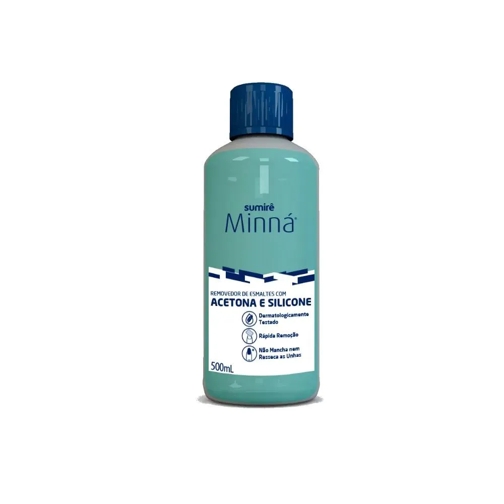 REMOVEDOR ESMALTE MINNá C/ ACETONA 500ML