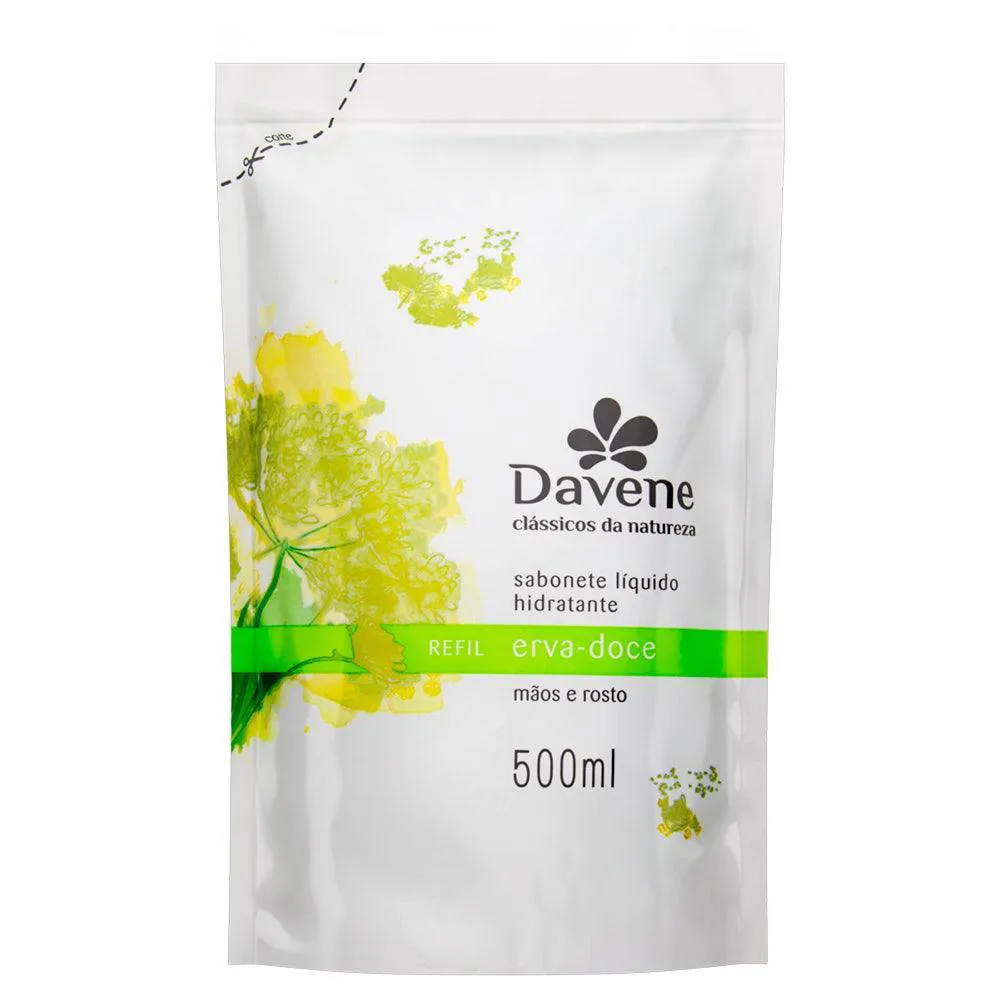 SABONETE LíQUIDO DAVENE ERVA DOCE REFIL 500ML