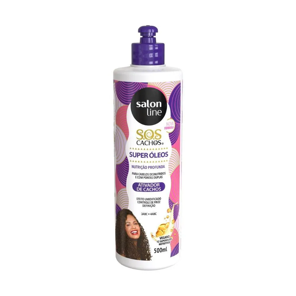 ATIVADOR DE CACHOS SALON LINE NUTRITIVO 500ML