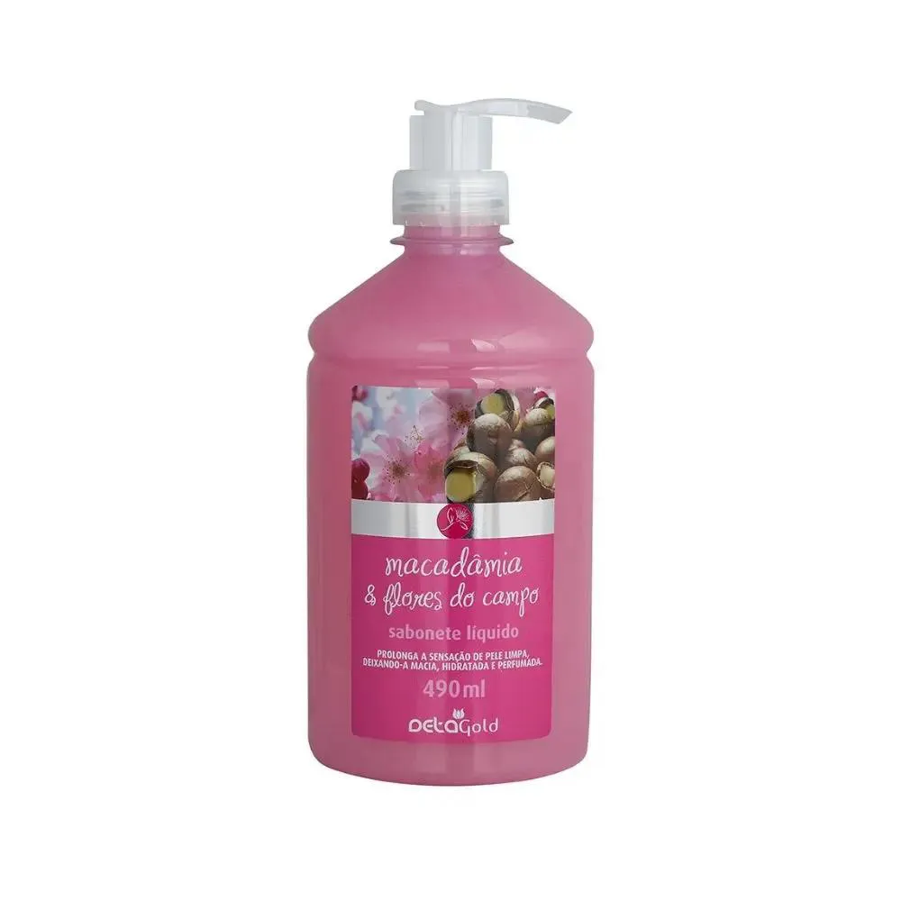 SABONETE LíQUIDO DETA GOLD MACADâMIA FLORES DO CAMPO 490ML