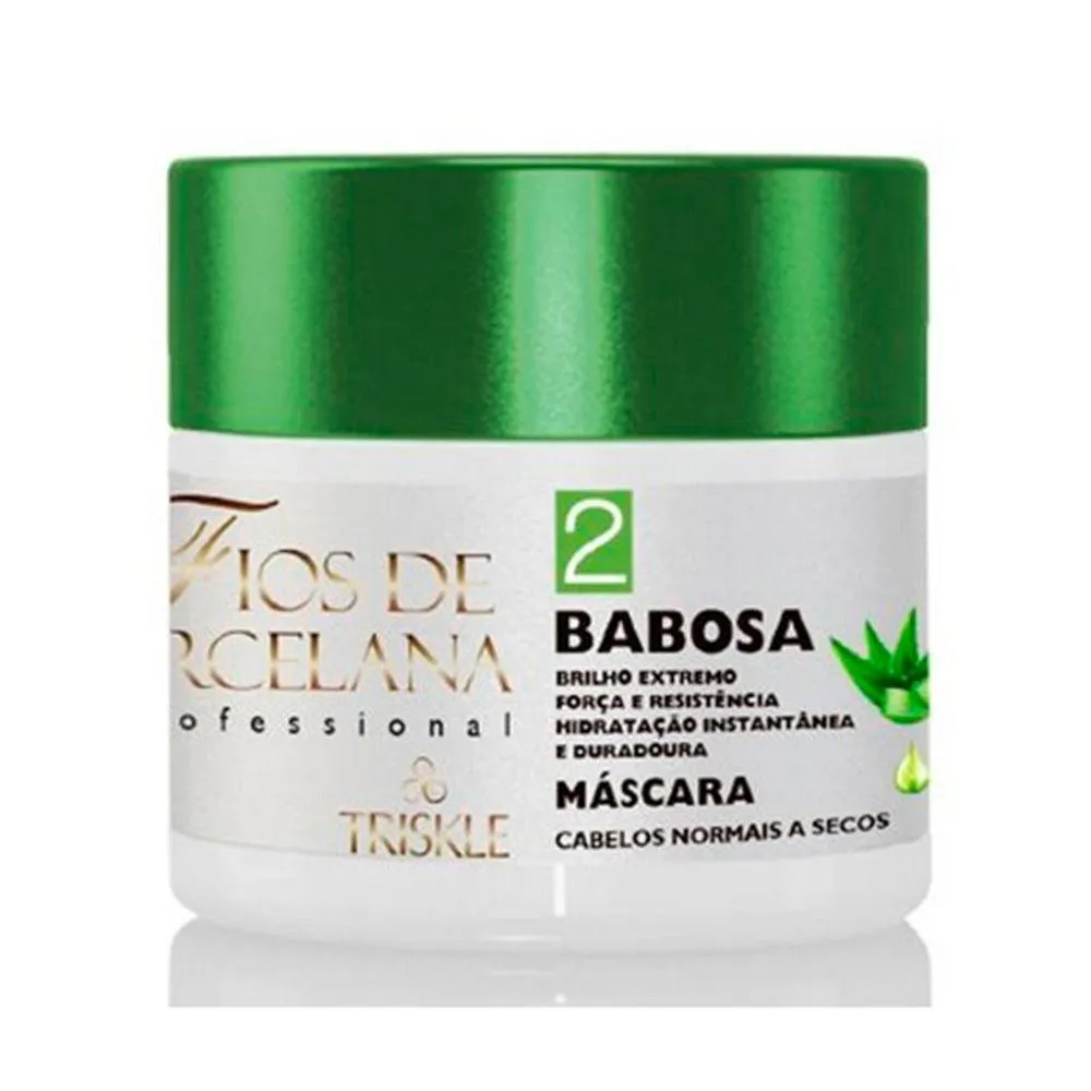 MáSCARA DE TRATAMENTO TRISKLE FIOS DE PORCELANA BABOSA 350G