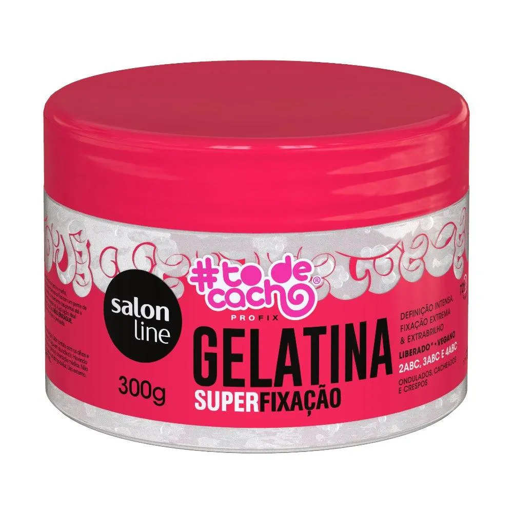 GELATINA SALON LINE#TODECACHO SUPER FIXAçãO 300GR