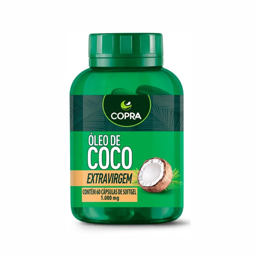 ÓLEO DE COCO EXTRA VIRGEM COPRA EM CáPSULAS C/60UN