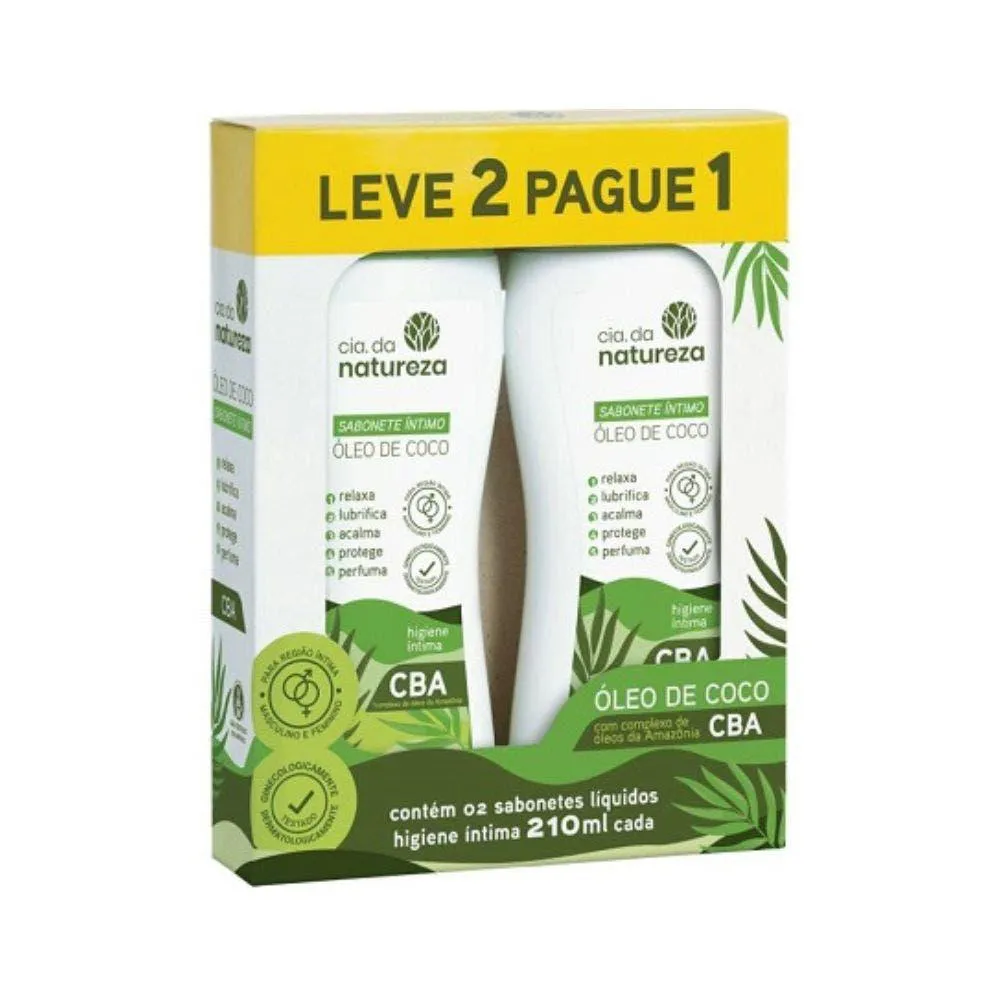 SABONETE INTIMO CIA DA NATUREZA ÓLEO DE COCO LV2 PG1 210ML