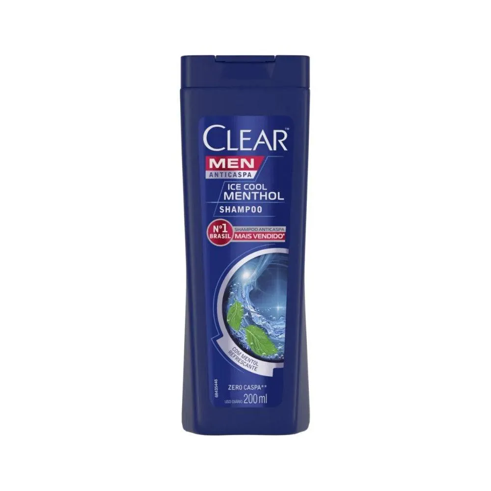 SHAMPOO ANTICASPA CLEAR MEN ICE COOL MENTOL 200ML