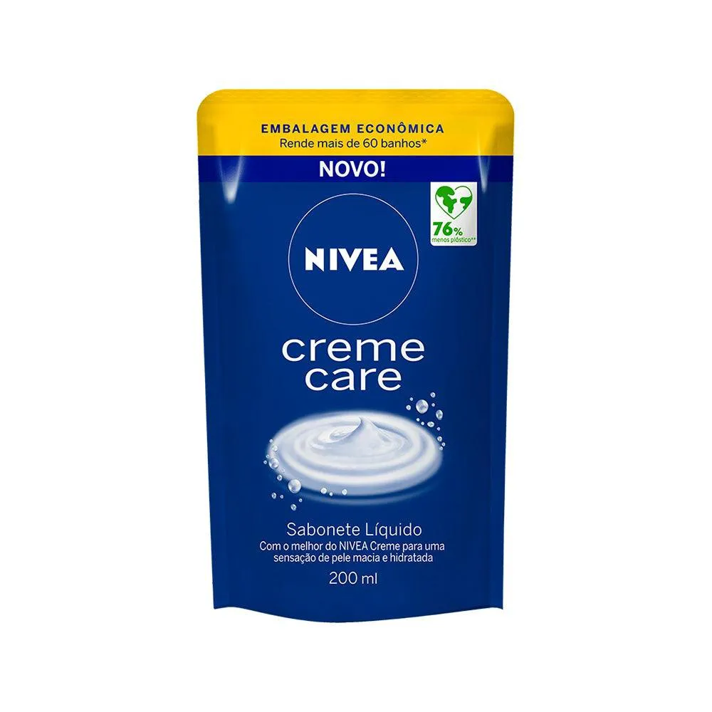 SABONETE LíQUIDO NIVEA CREME CARE REFIL 200ML