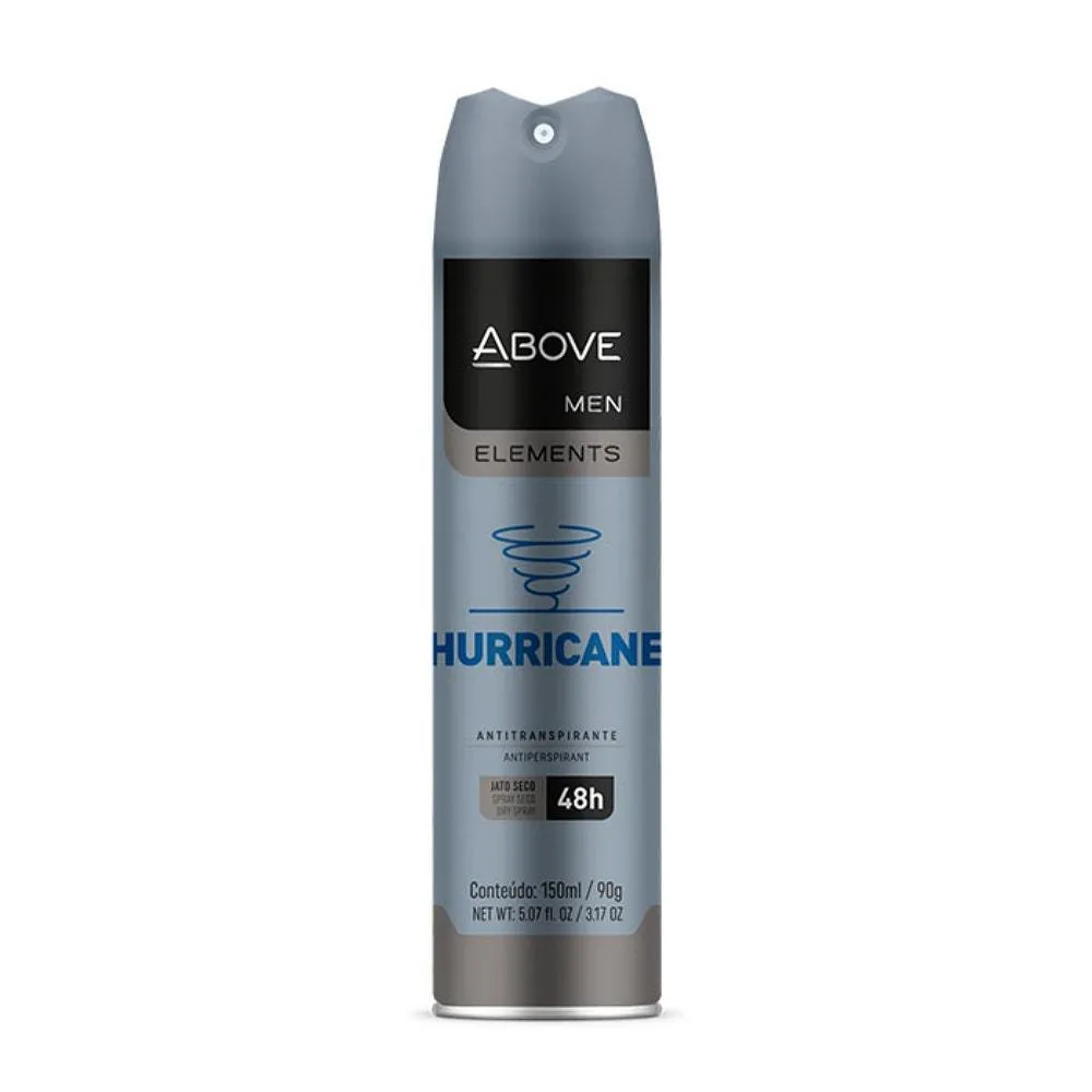 Desodorante Antitranspirante Aerosol Above Men Elements Hurricane 48h 150ml