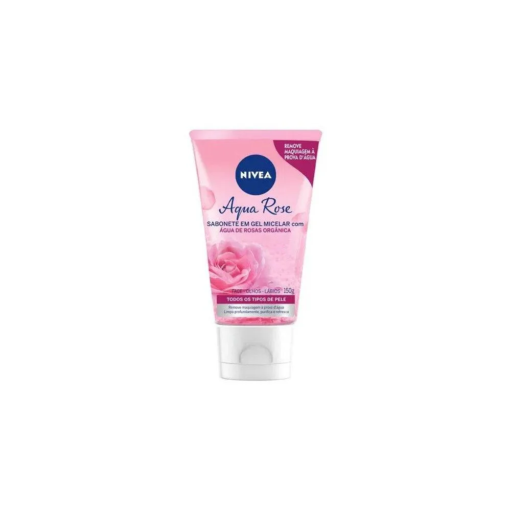 SABONETE GEL FACIAL NIVEA MICELLAIR ÁGUA DE ROSAS 150ML
