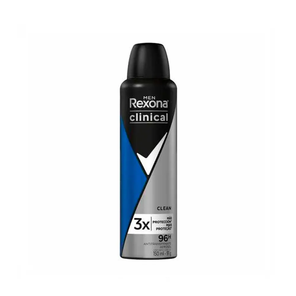 Desodorante Antitranspirante Aerosol Rexona Men Clinical 96h 150ml