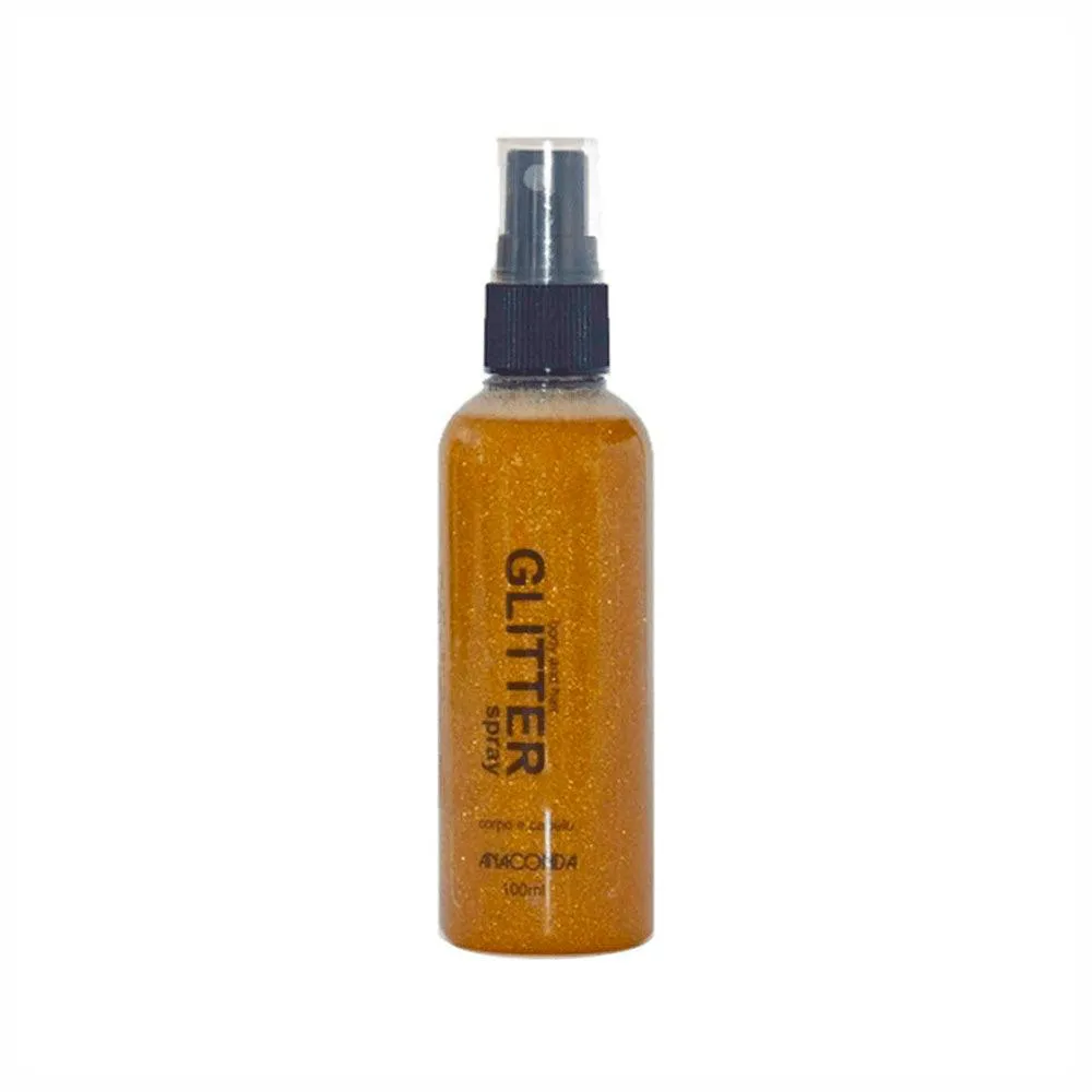 SPRAY CORPORAL ANACONDA GLITTER AMARELO OURO 100ML